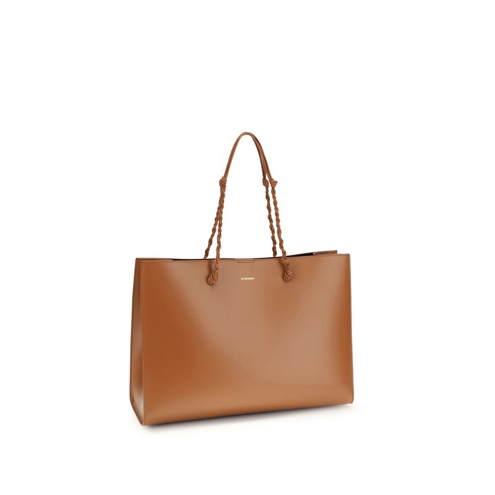 Jil Sander Brown Calf Leather Bos Taurus Shoulder Bag - Luxe Nova