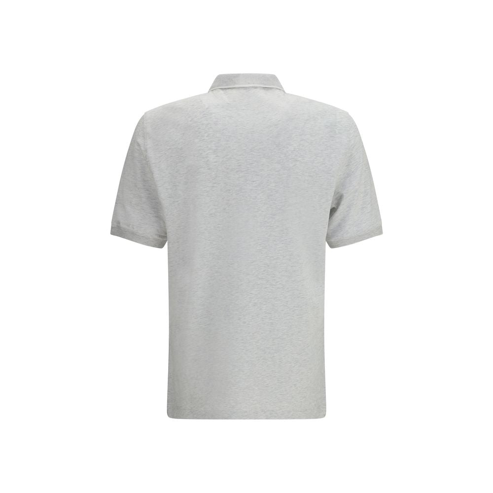 Brunello Cucinelli Gray Cotton Polo Shirt - Luxe Nova