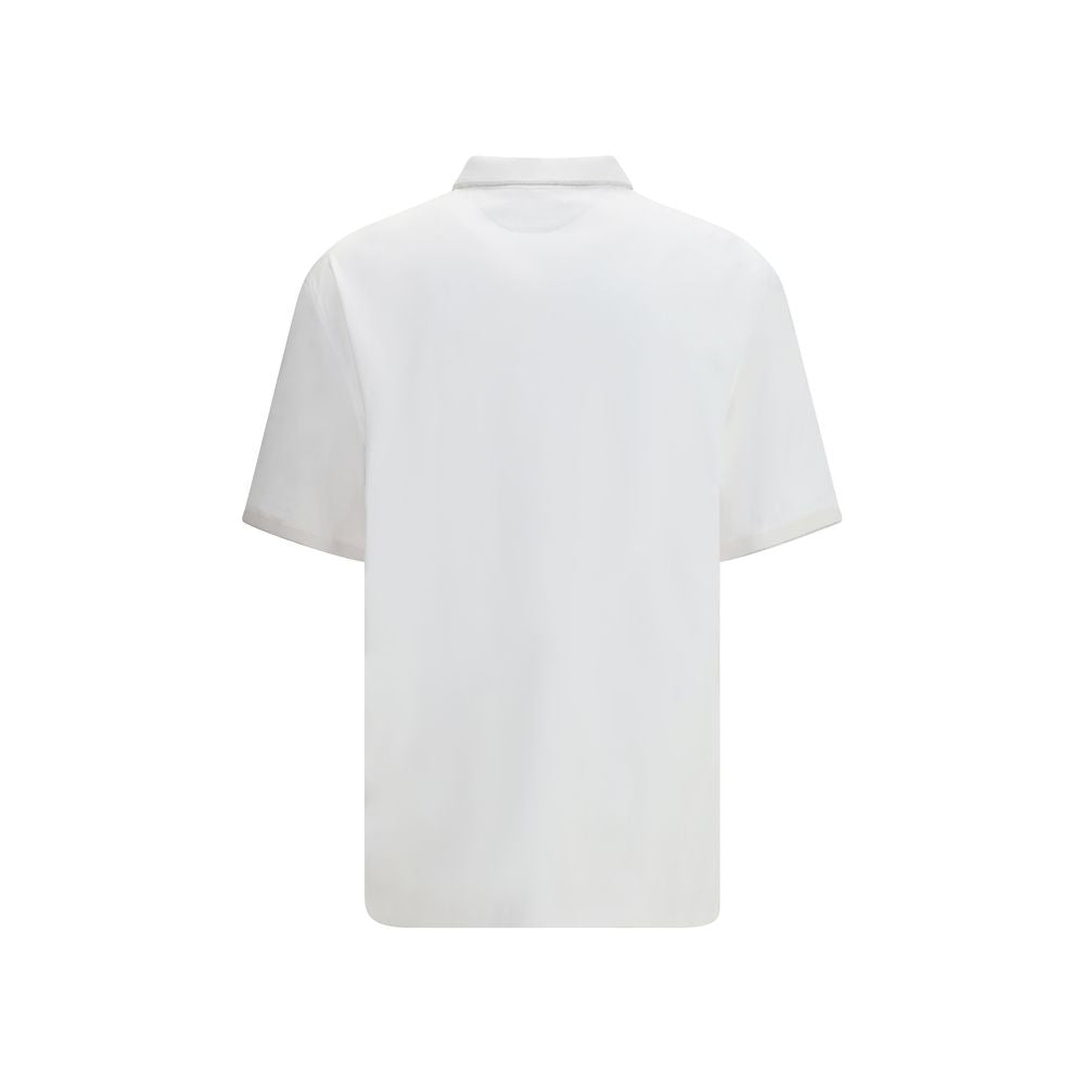 Brunello Cucinelli White Cotton Polo Shirt - Luxe Nova