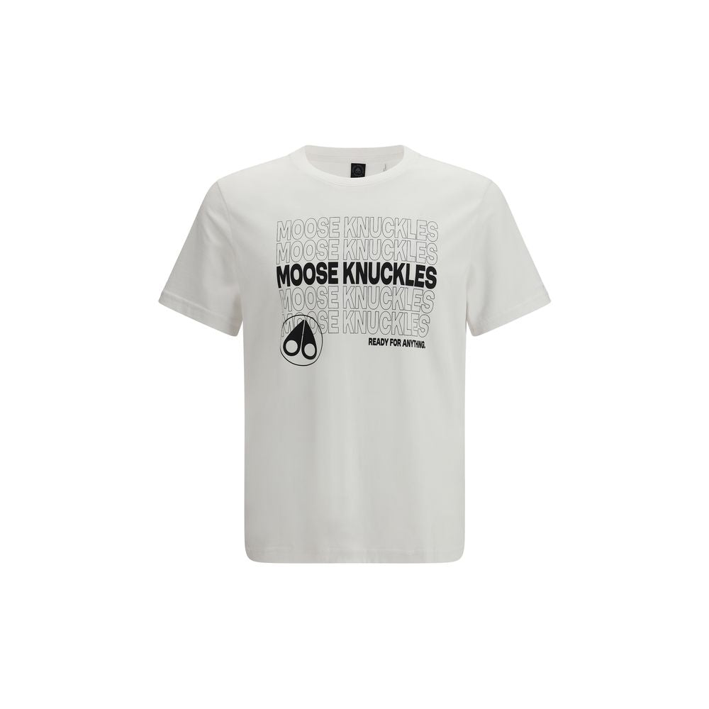 Moose Knuckles White Cotton T-Shirt - Luxe Nova