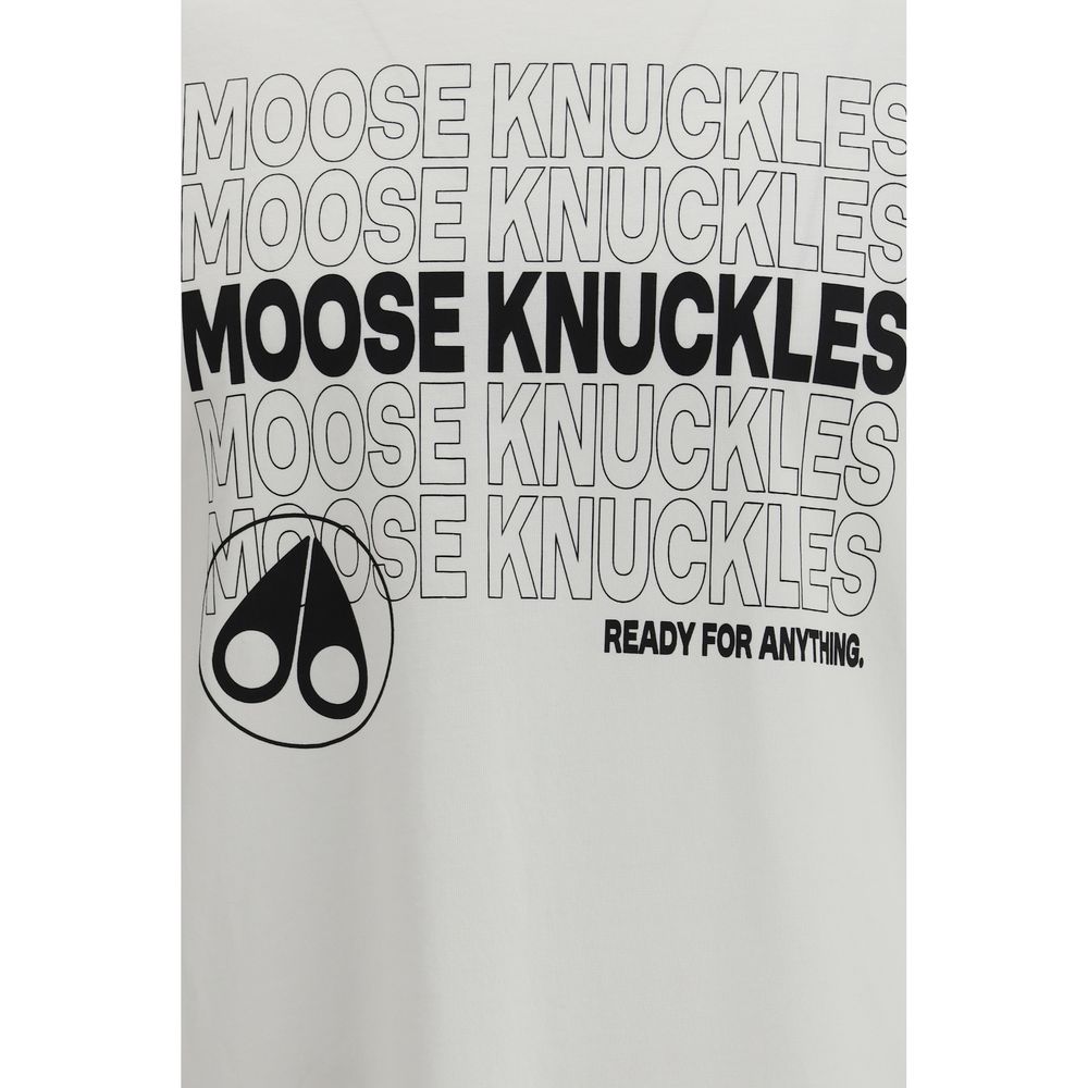 Moose Knuckles White Cotton T-Shirt - Luxe Nova
