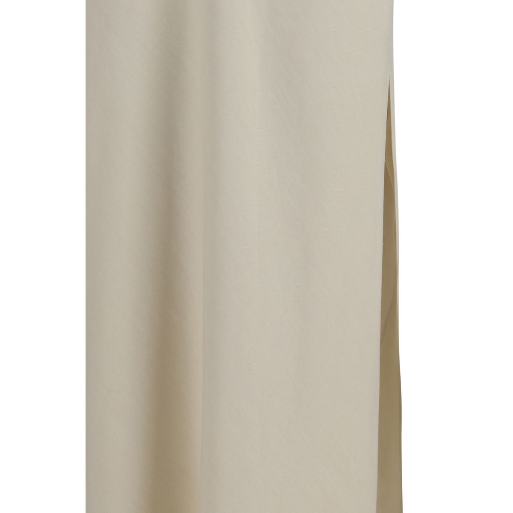 Brunello Cucinelli Beige Viscose Long Skirt - Luxe Nova