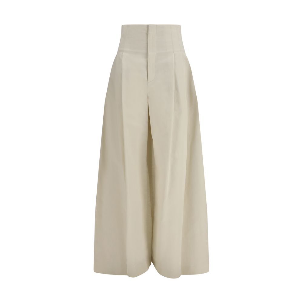 Brunello Cucinelli Beige Cotton Pants - Luxe Nova