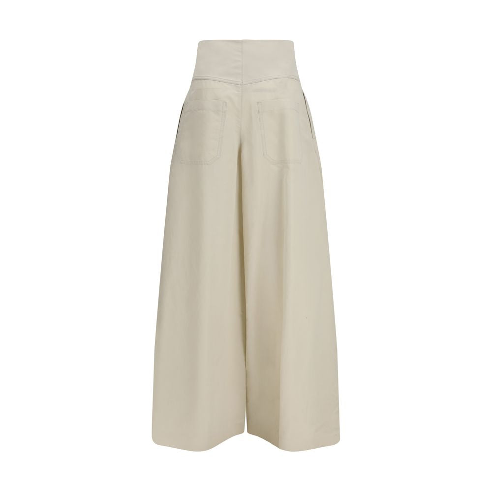Brunello Cucinelli Beige Cotton Pants - Luxe Nova