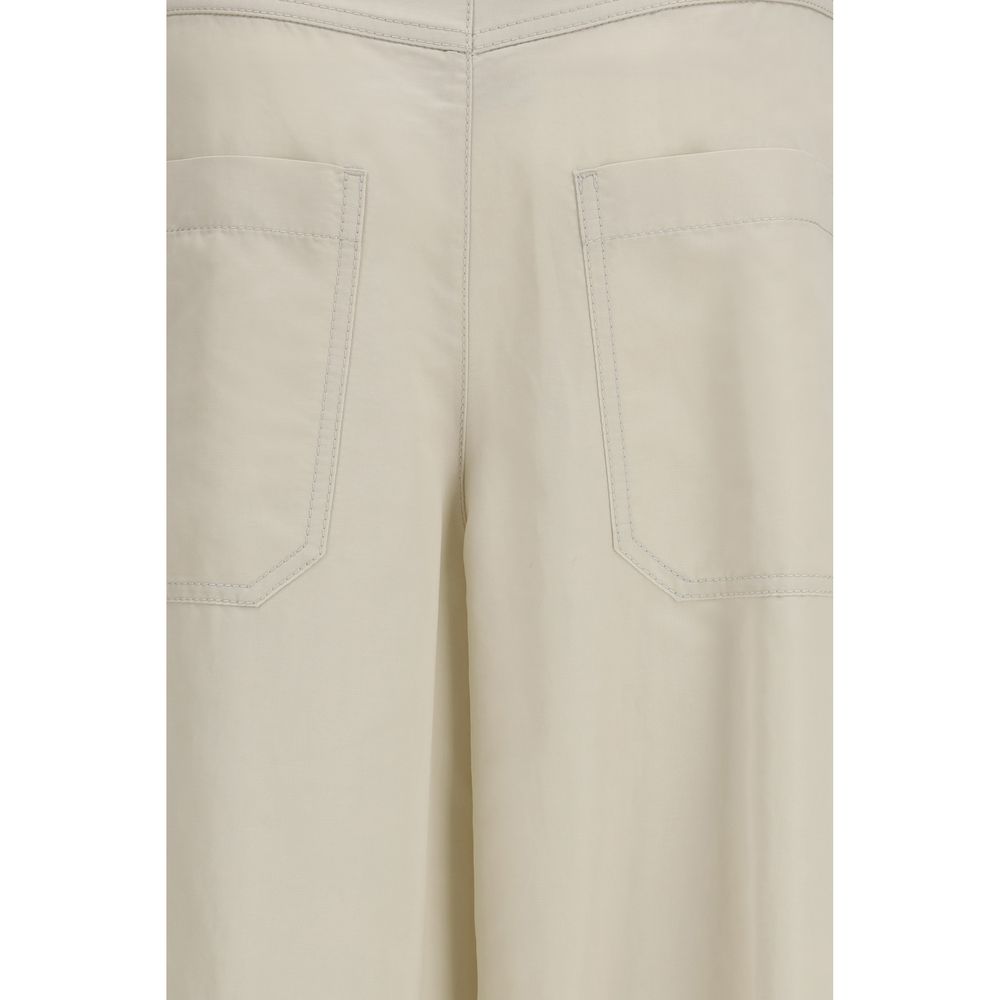 Brunello Cucinelli Beige Cotton Pants - Luxe Nova