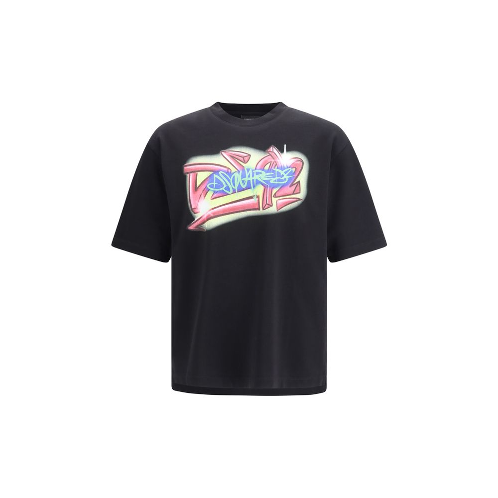 Dsquared² Black Cotton T-Shirt - Luxe Nova