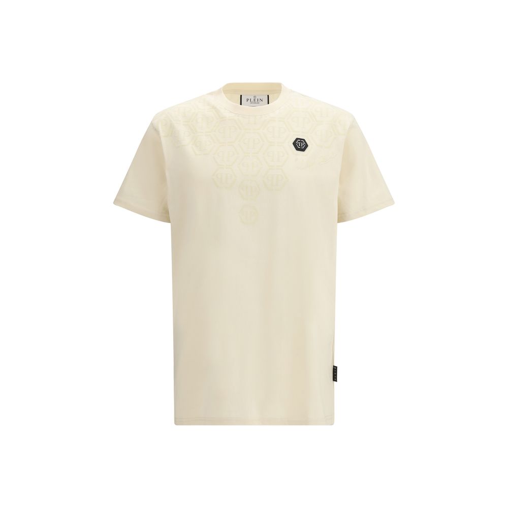 Philipp Plein Beige Cotton T-Shirt - Luxe Nova