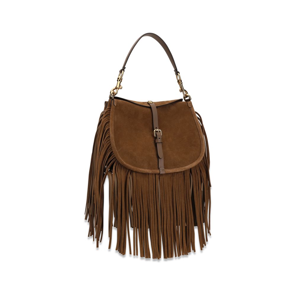 Etro Brown Calf Leather Bos Taurus Shoulder Bag - Luxe Nova