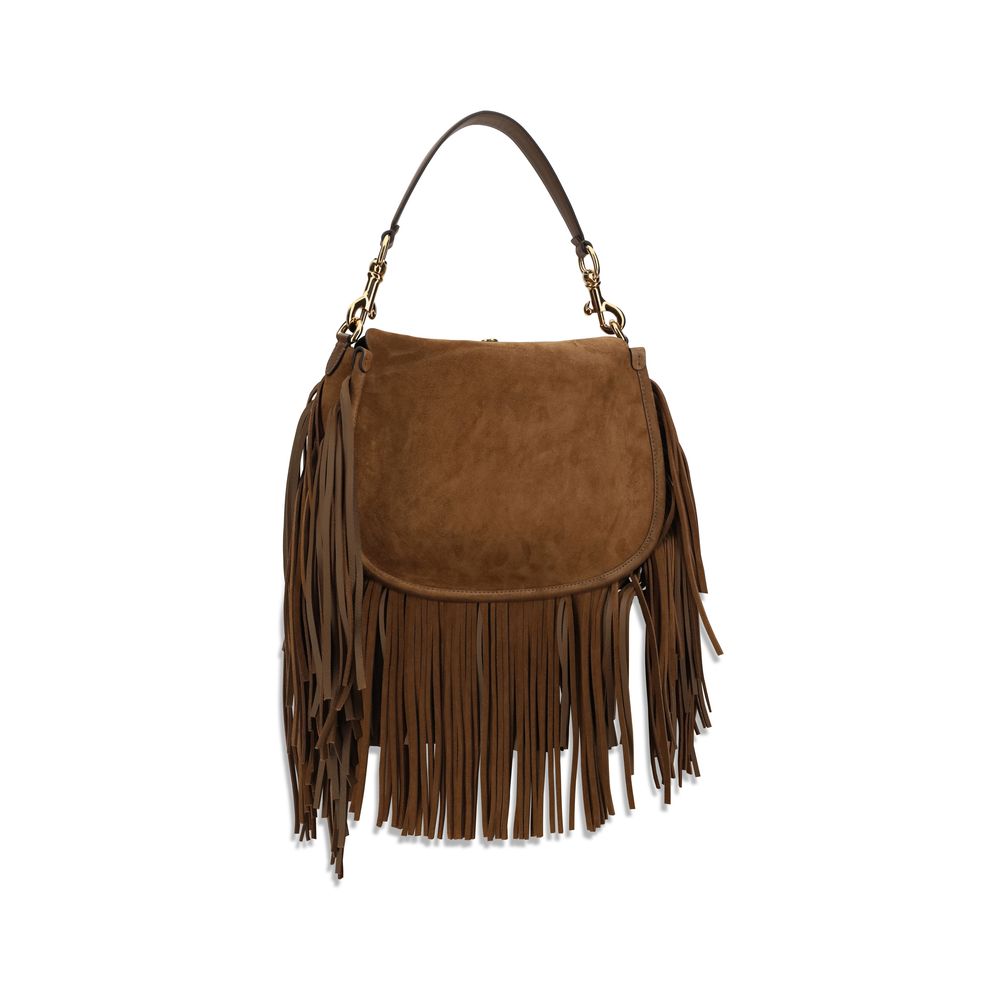 Etro Brown Calf Leather Bos Taurus Shoulder Bag - Luxe Nova