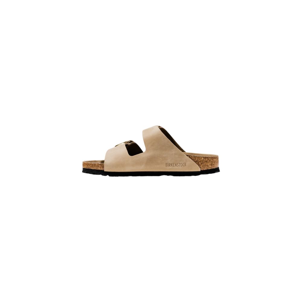 Birkenstock Beige Leather Flat Sandals - Luxe Nova