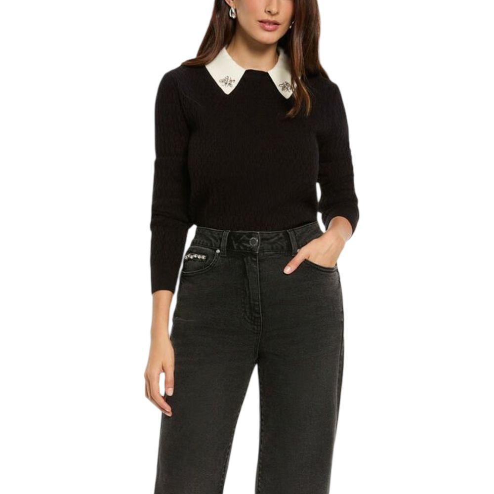 Morgan De Toi Black Viscose Sweatshirt - Luxe Nova