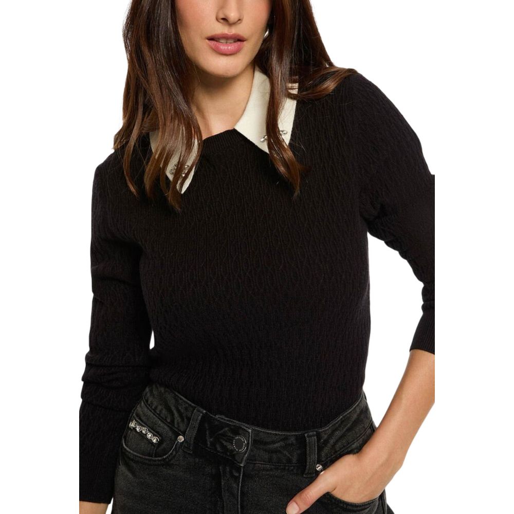 Morgan De Toi Black Viscose Sweatshirt - Luxe Nova