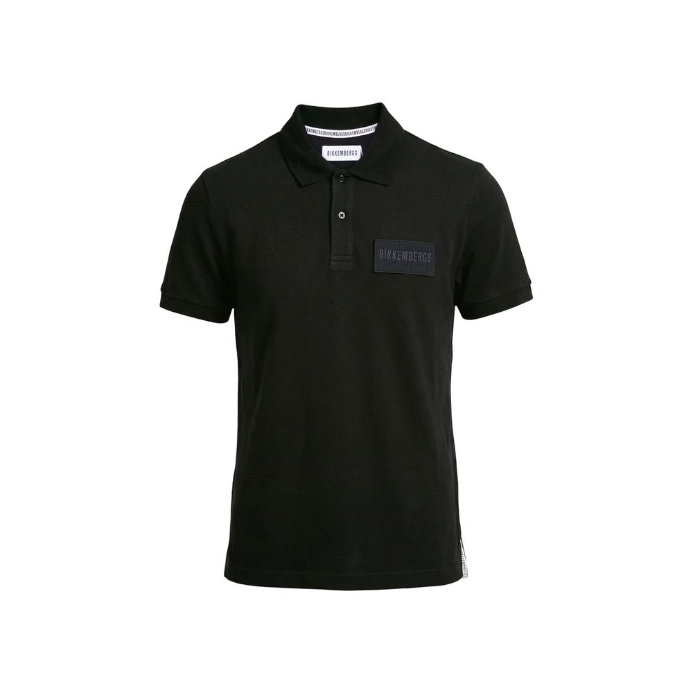 Bikkembergs Black Cotton Polo Shirt - Luxe Nova