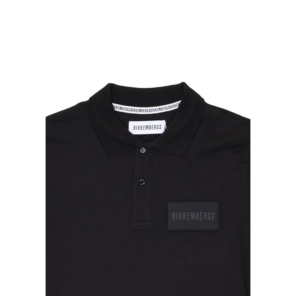 Bikkembergs Black Cotton Polo Shirt - Luxe Nova