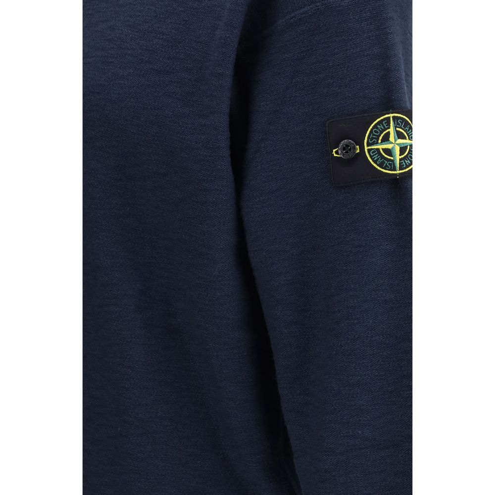 Stone Island Blue Cotton Sweatshirt - Luxe Nova