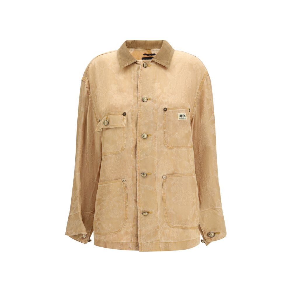 R13 Orange Linen Coat - Luxe Nova