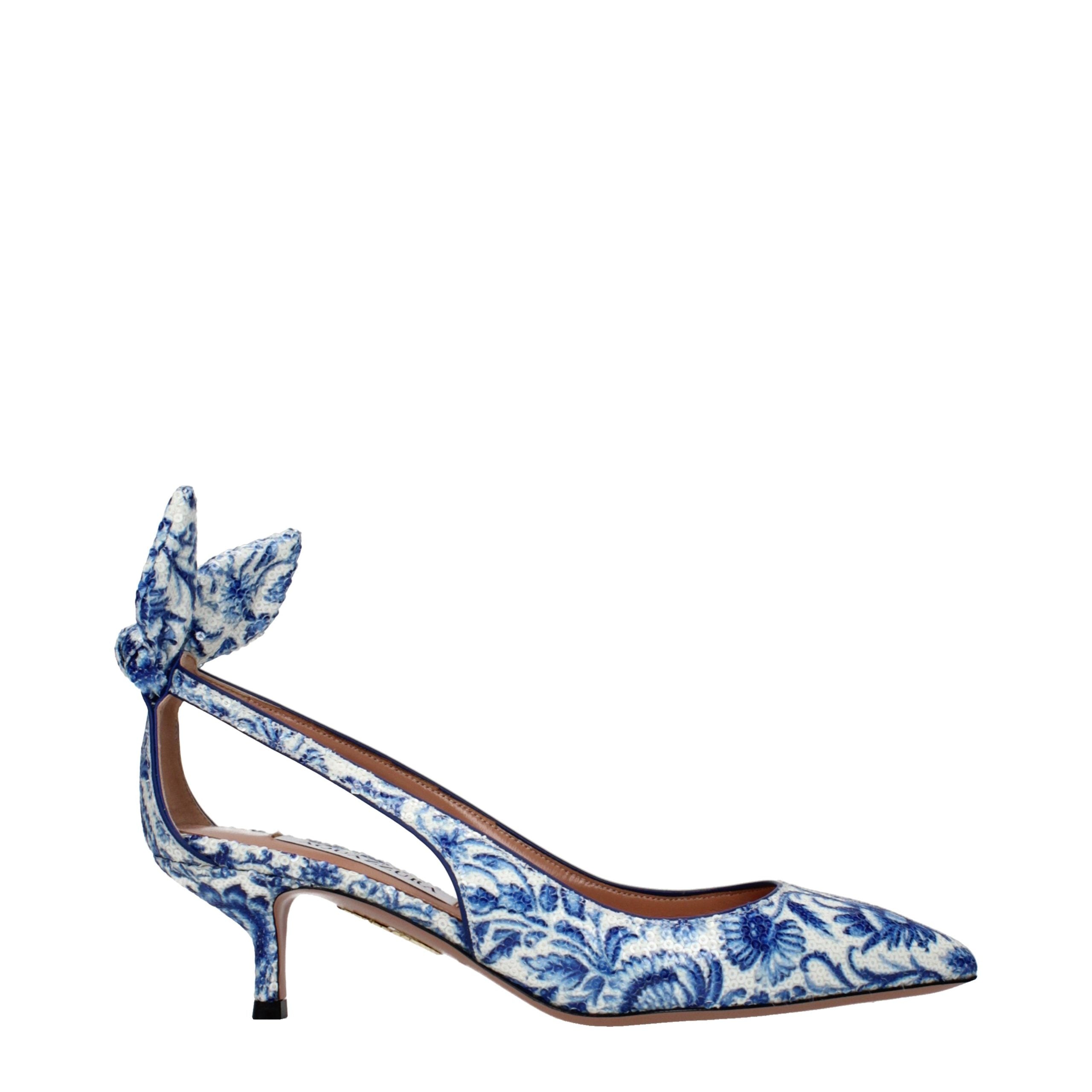 Aquazzura Blue Paillettes High Heel Pumps - Luxe Nova
