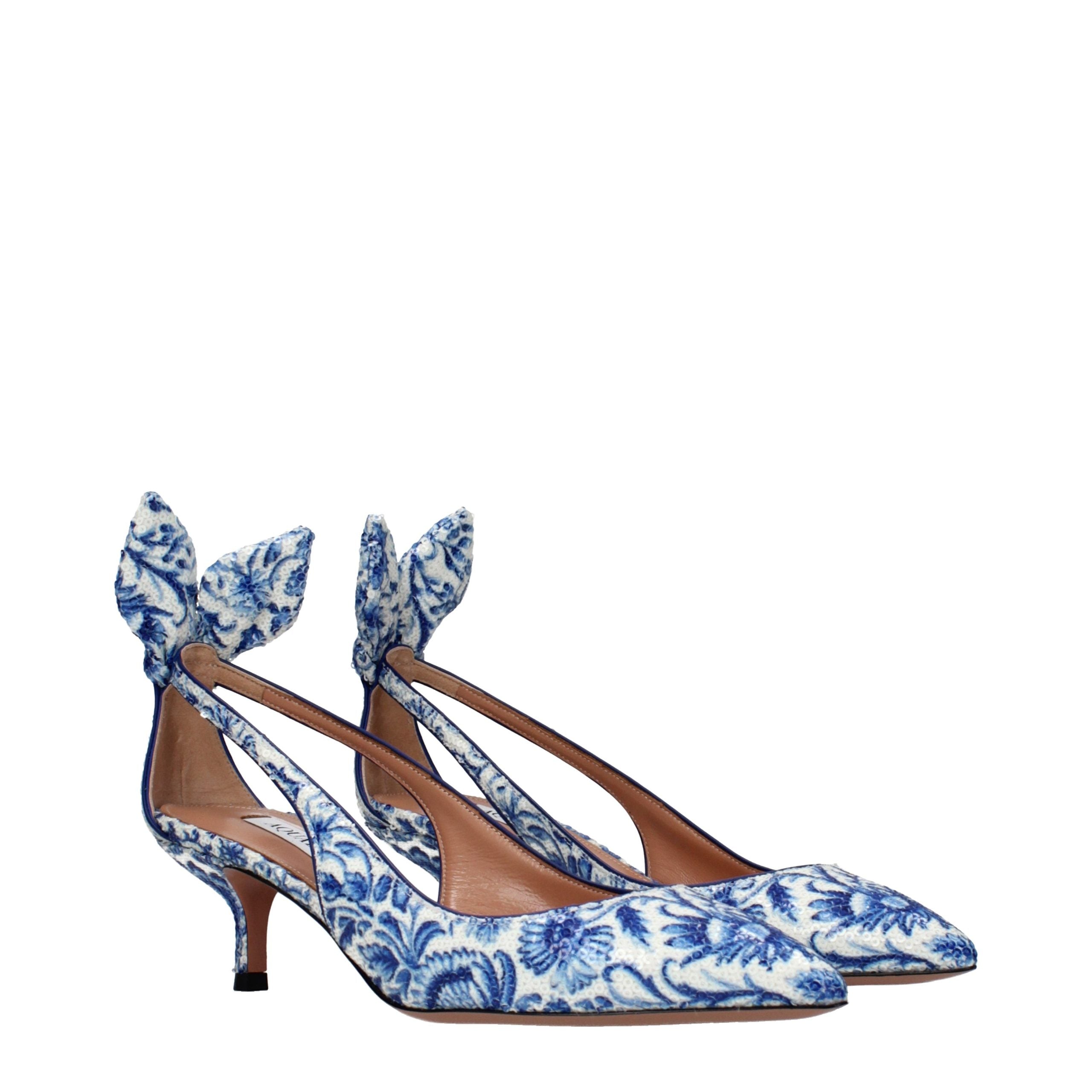 Aquazzura Blue Paillettes High Heel Pumps - Luxe Nova