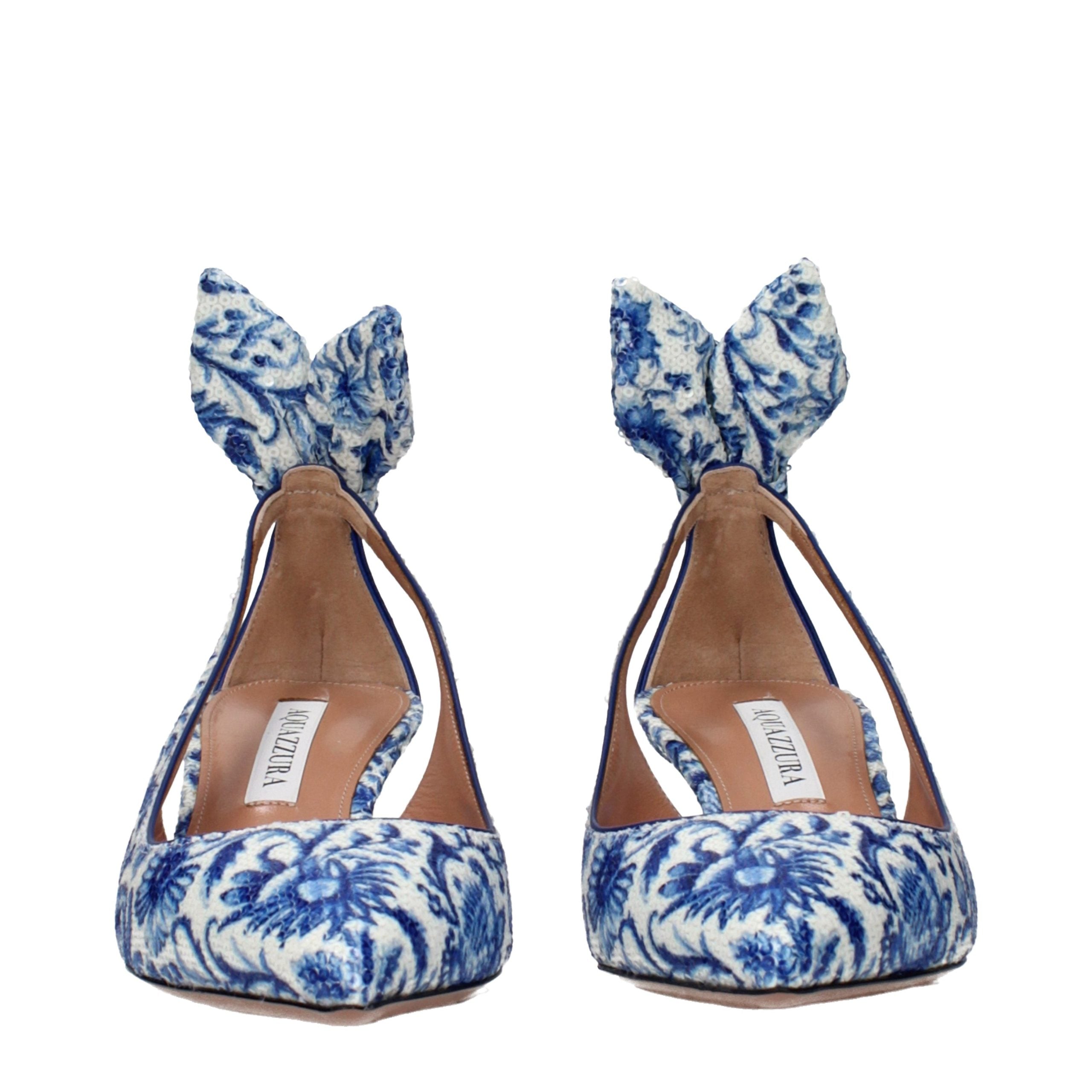 Aquazzura Blue Paillettes High Heel Pumps - Luxe Nova