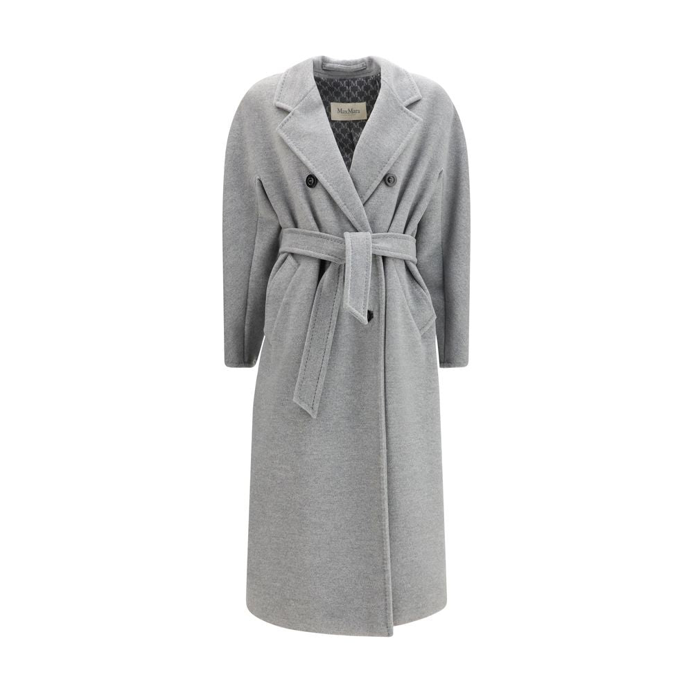Max Mara Gray Fleece Wool Coat - Luxe Nova