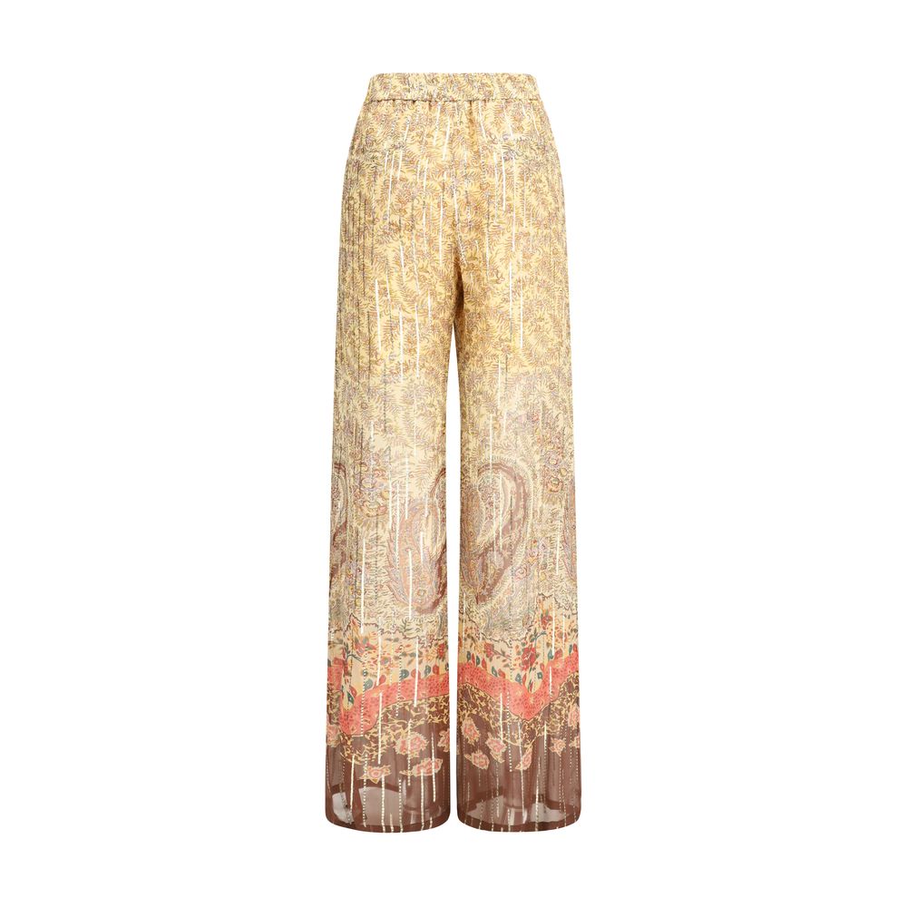 Valentino Multicolor Silk Casual Pants - Luxe Nova