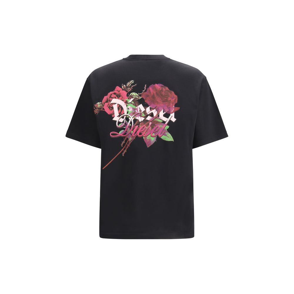 Diesel Black Cotton T-Shirt - Luxe Nova