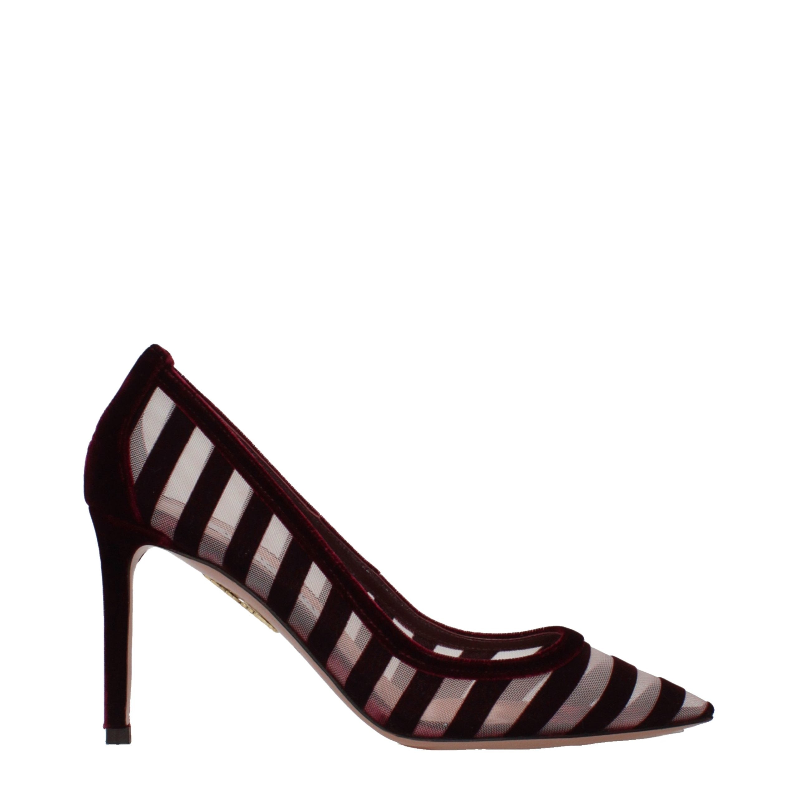 Aquazzura Transparent Velvet Mid Heel Pumps - Luxe Nova