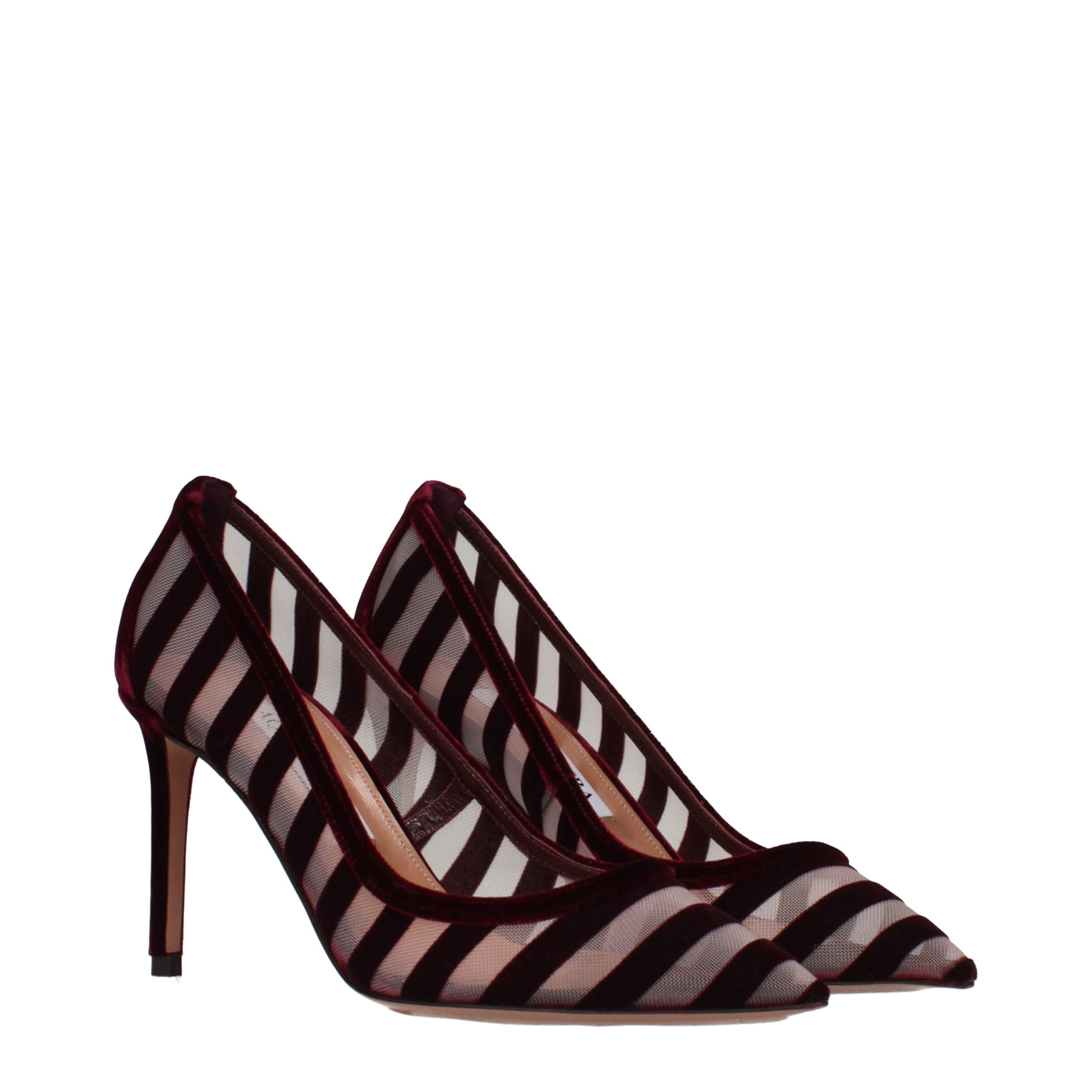 Aquazzura Transparent Velvet Mid Heel Pumps - Luxe Nova