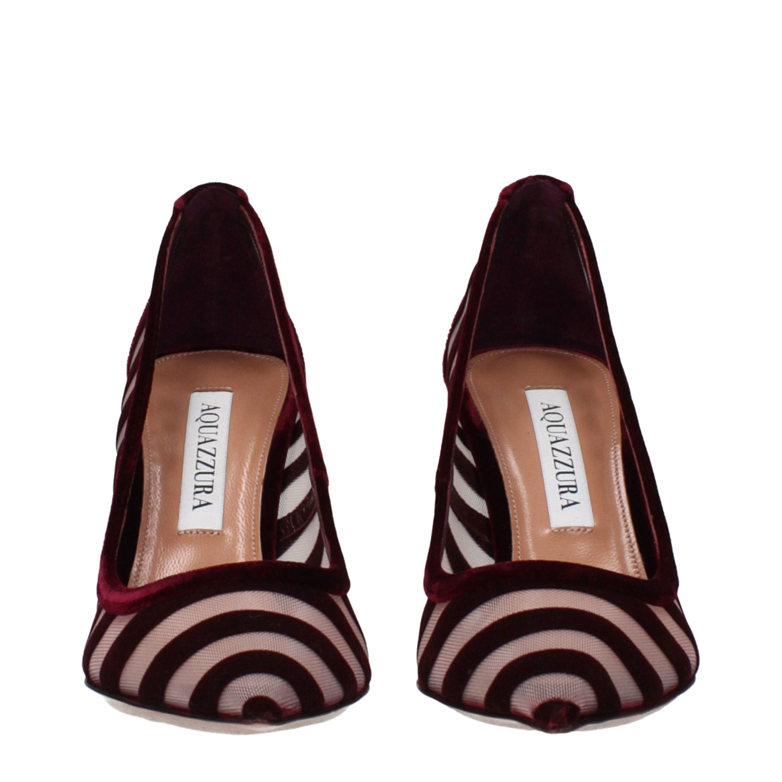 Aquazzura Transparent Velvet Mid Heel Pumps - Luxe Nova