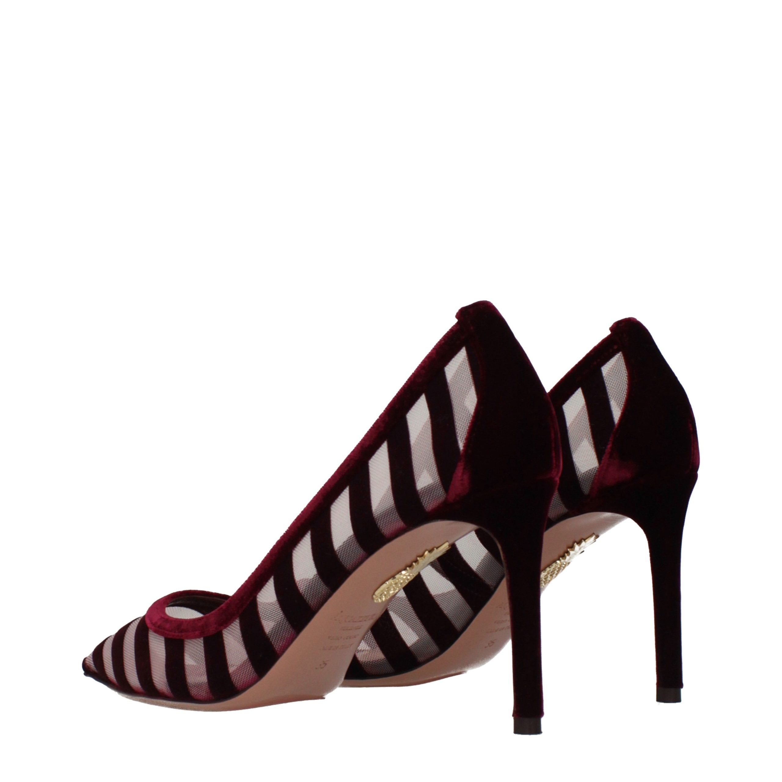 Aquazzura Transparent Velvet Mid Heel Pumps - Luxe Nova