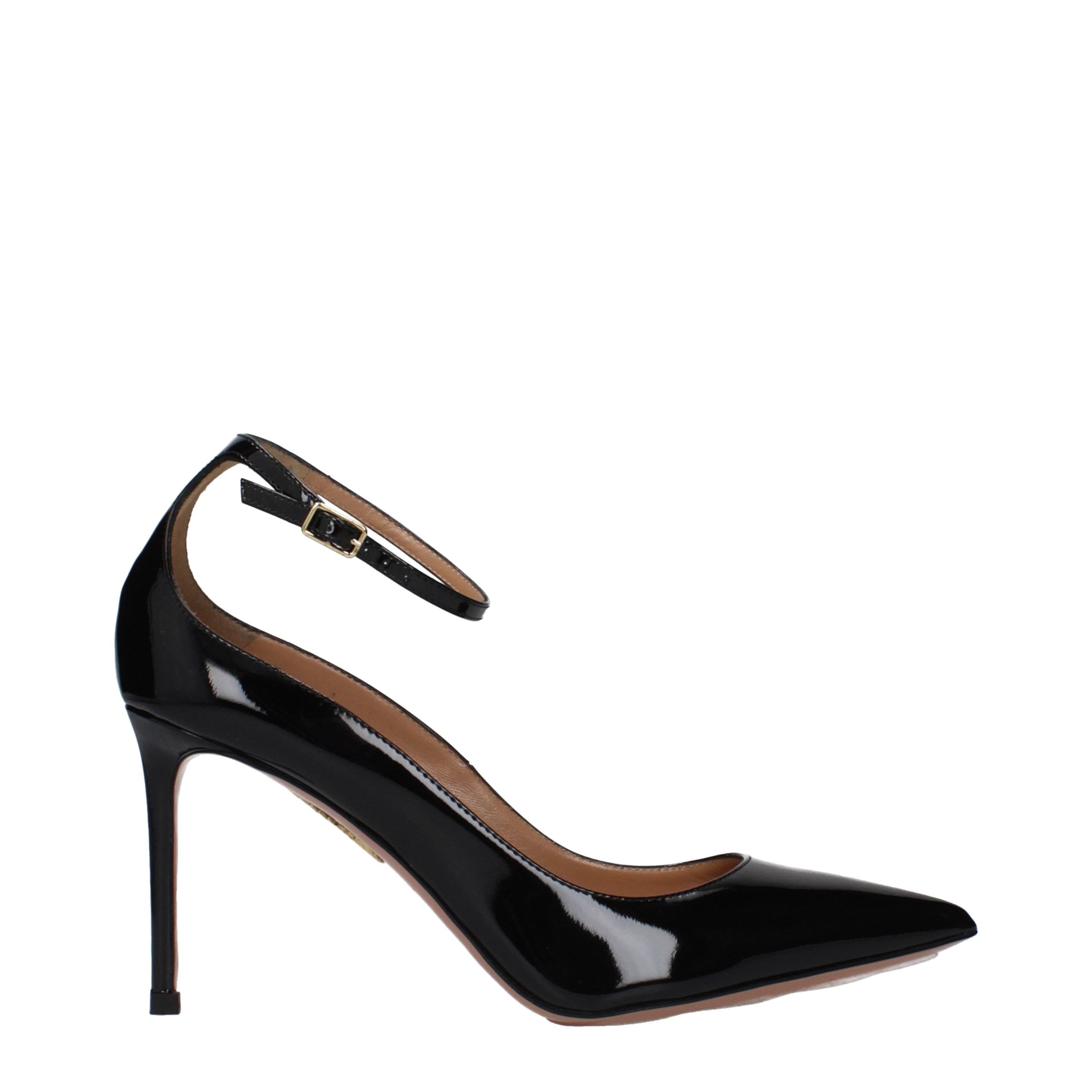 Aquazzura Black Leather High Heel Pumps - Luxe Nova