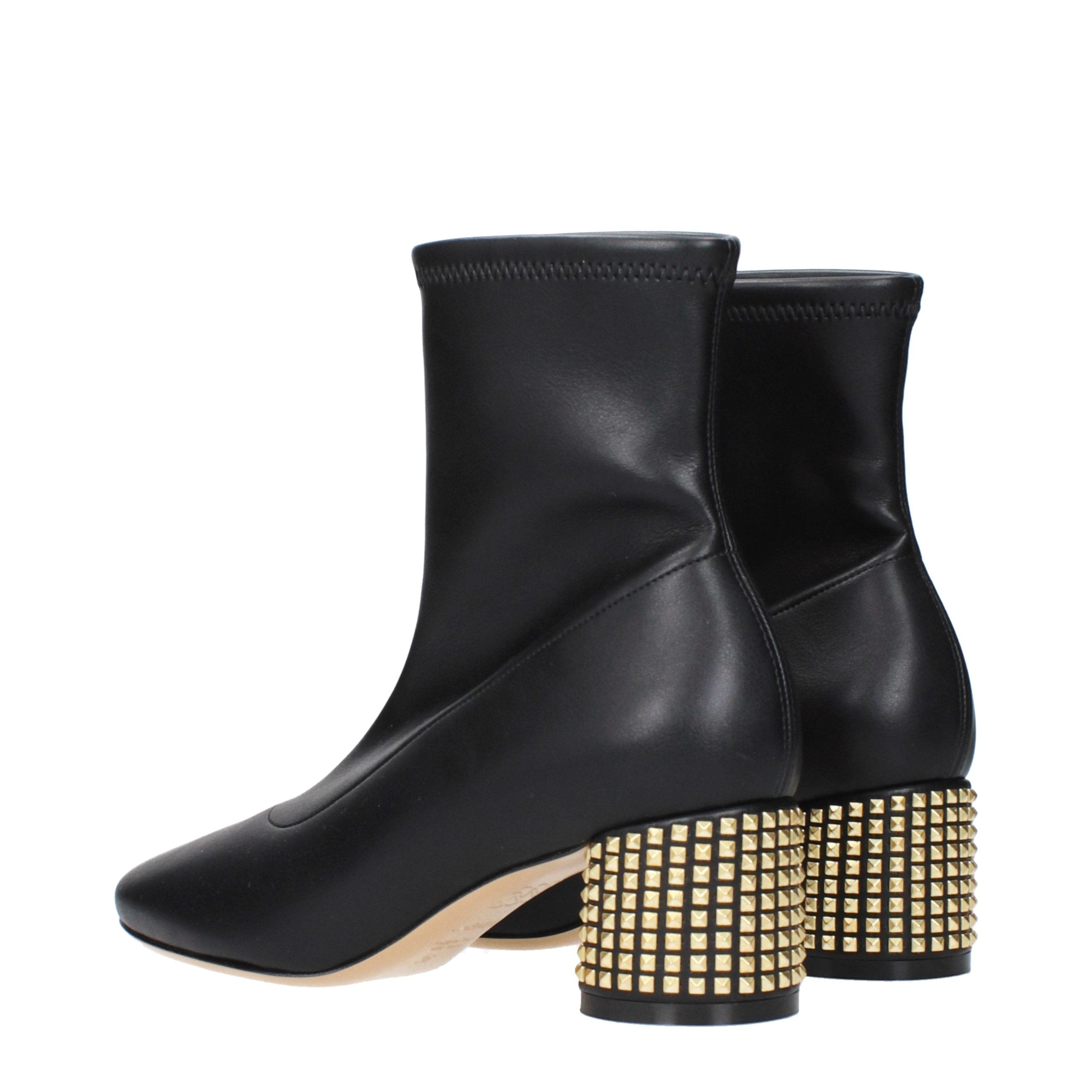 Casadei Black Leather Ankle Boots - Luxe Nova