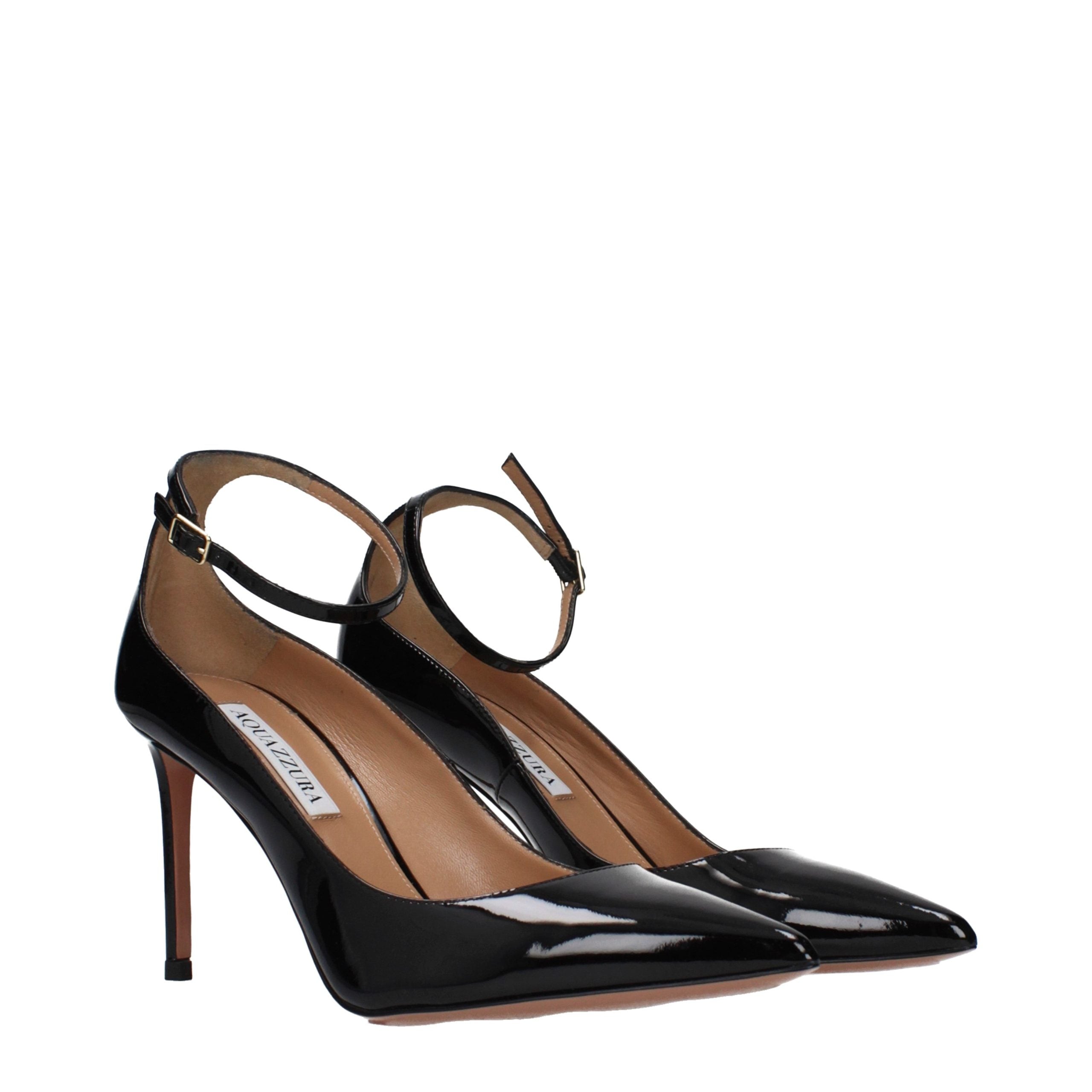 Aquazzura Black Leather High Heel Pumps - Luxe Nova