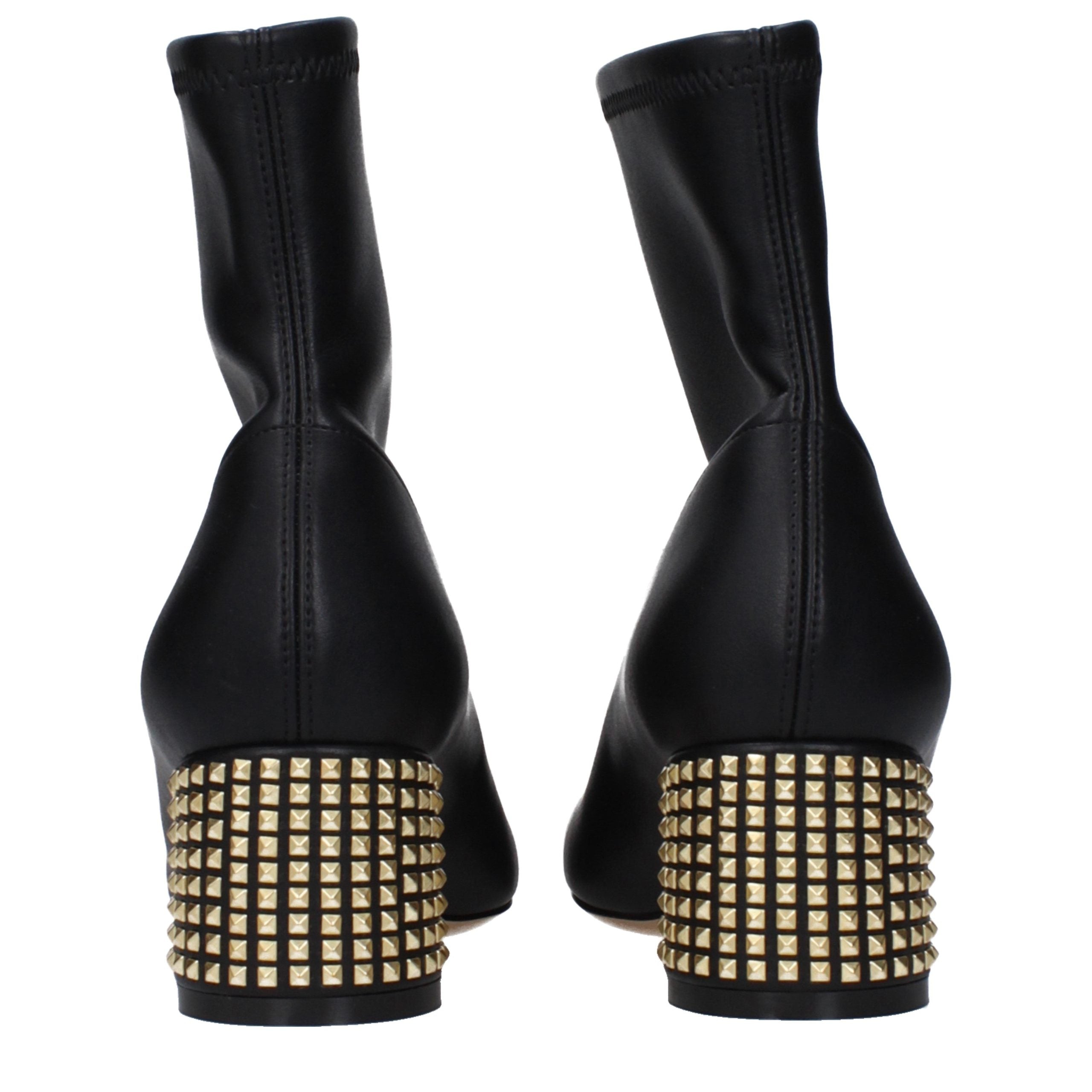 Casadei Black Leather Ankle Boots - Luxe Nova