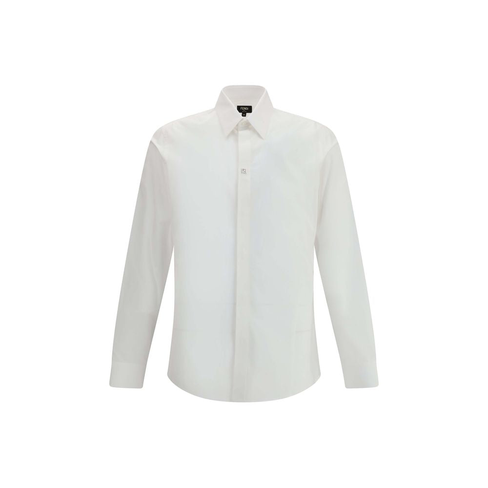 Fendi White Cotton Dress Shirt - Luxe Nova