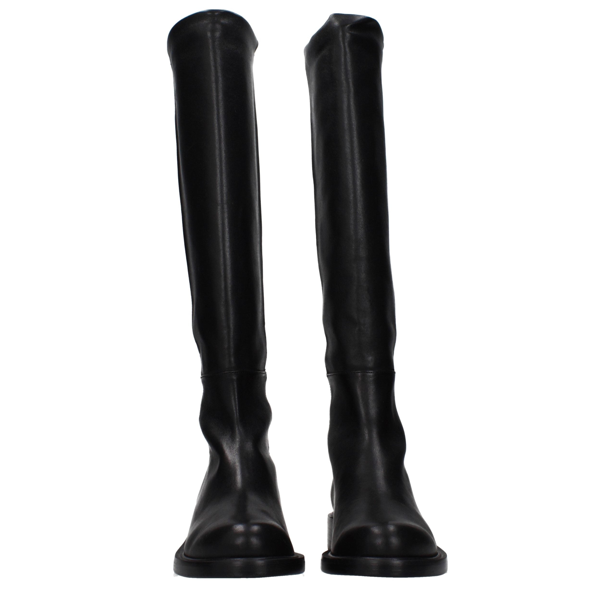 Stuart Weitzman Black Leather Over The Knee - Luxe Nova
