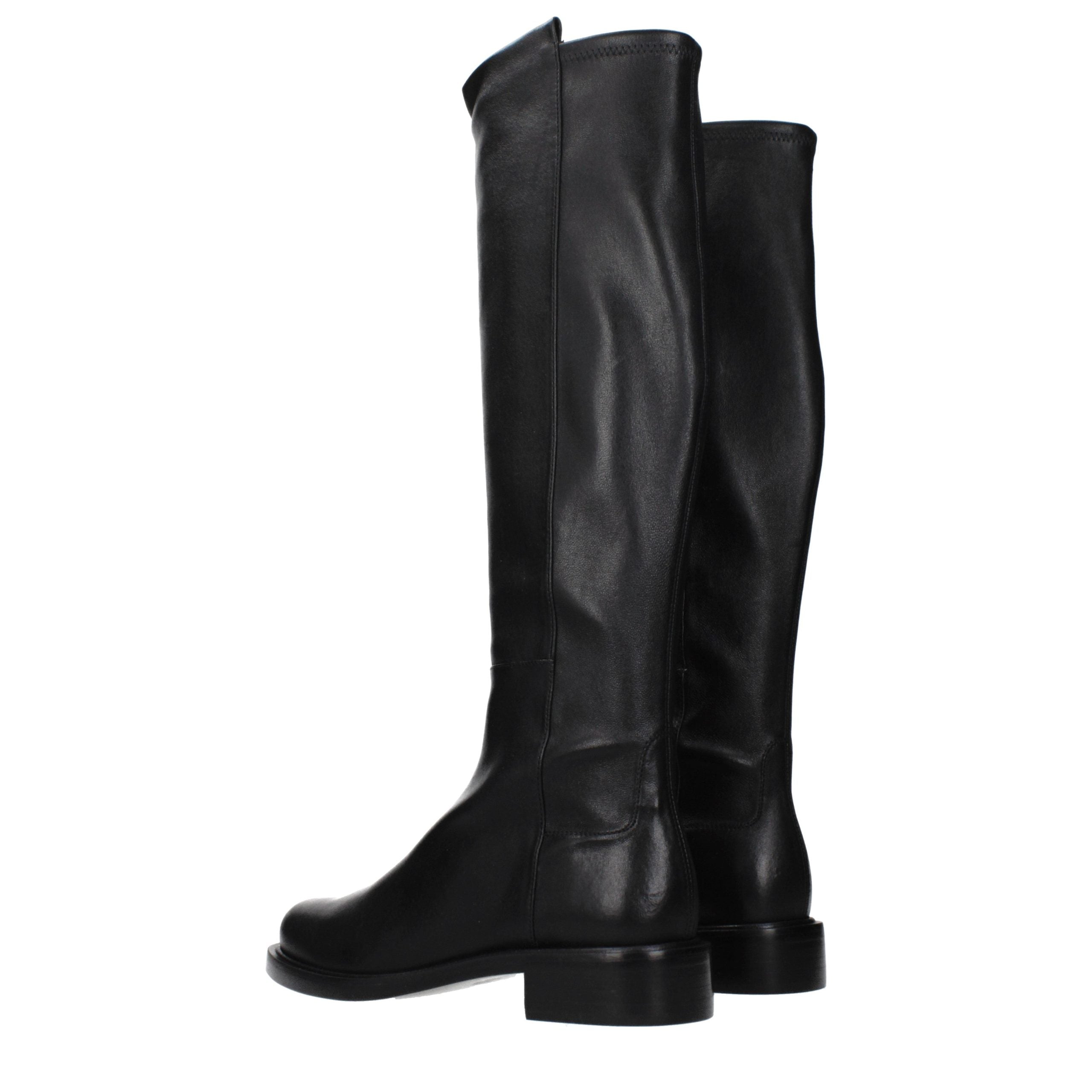 Stuart Weitzman Black Leather Over The Knee - Luxe Nova
