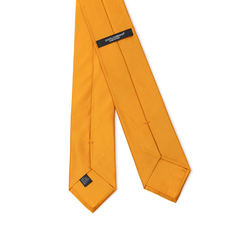 Dolce & Gabbana Orange Silk Tie - Luxe Nova