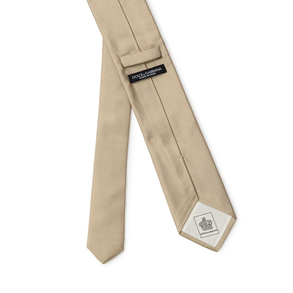 Dolce & Gabbana Gold Silk Tie - Luxe Nova