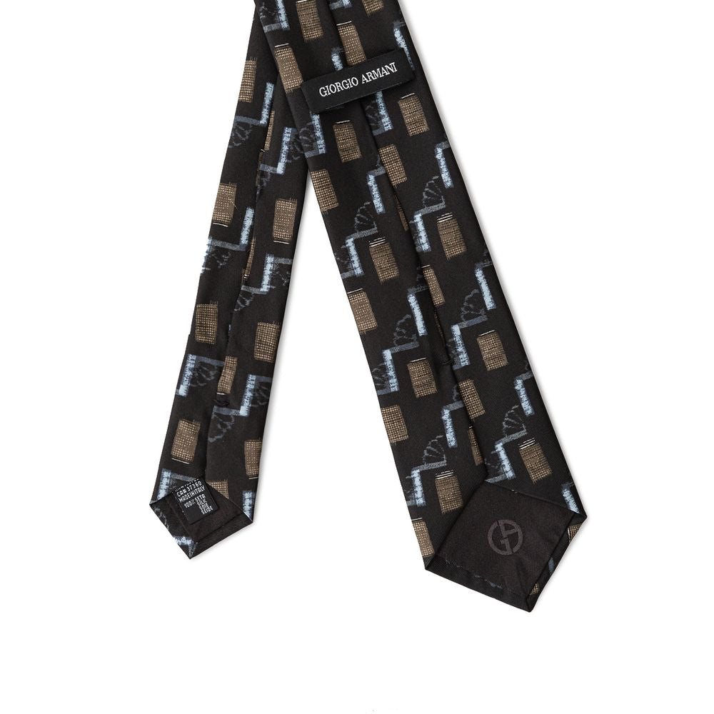 Giorgio Armani Black Silk Tie - Luxe Nova