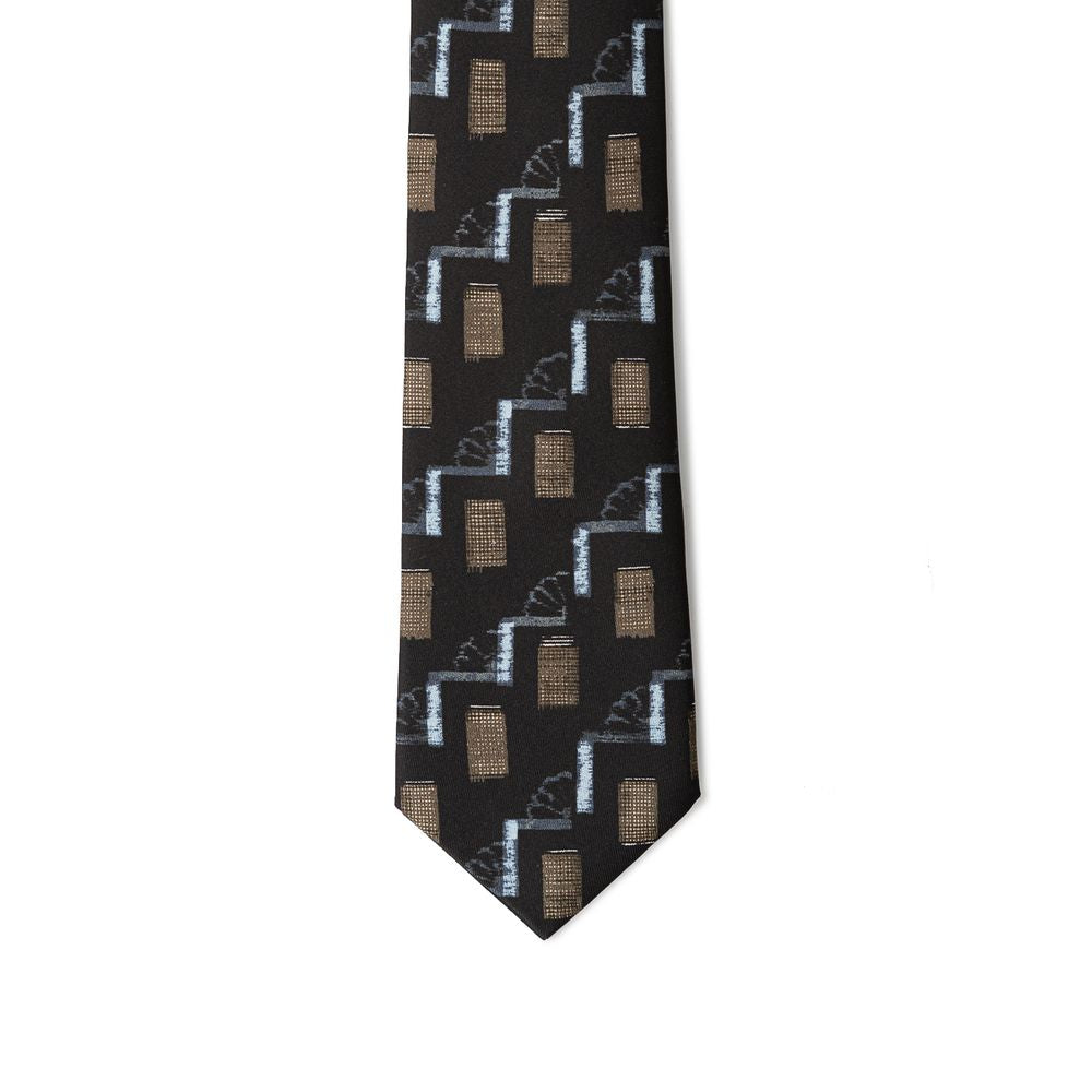 Giorgio Armani Black Silk Tie - Luxe Nova