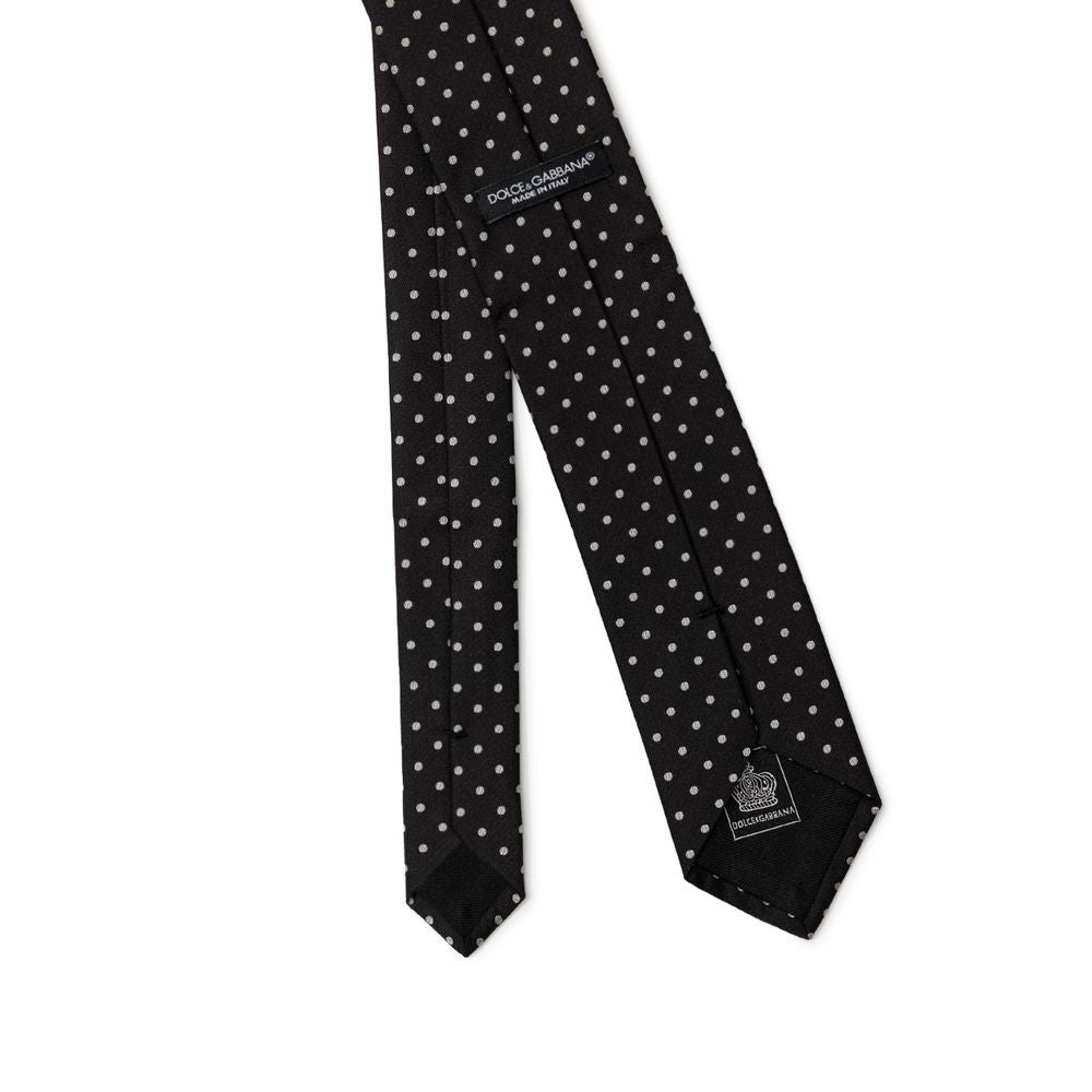 Dolce & Gabbana Black Silk Tie - Luxe Nova
