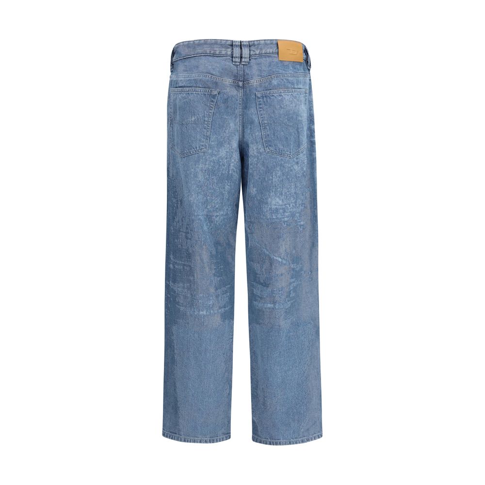 Diesel Blue Cotton Straight-Leg Jeans - Luxe Nova