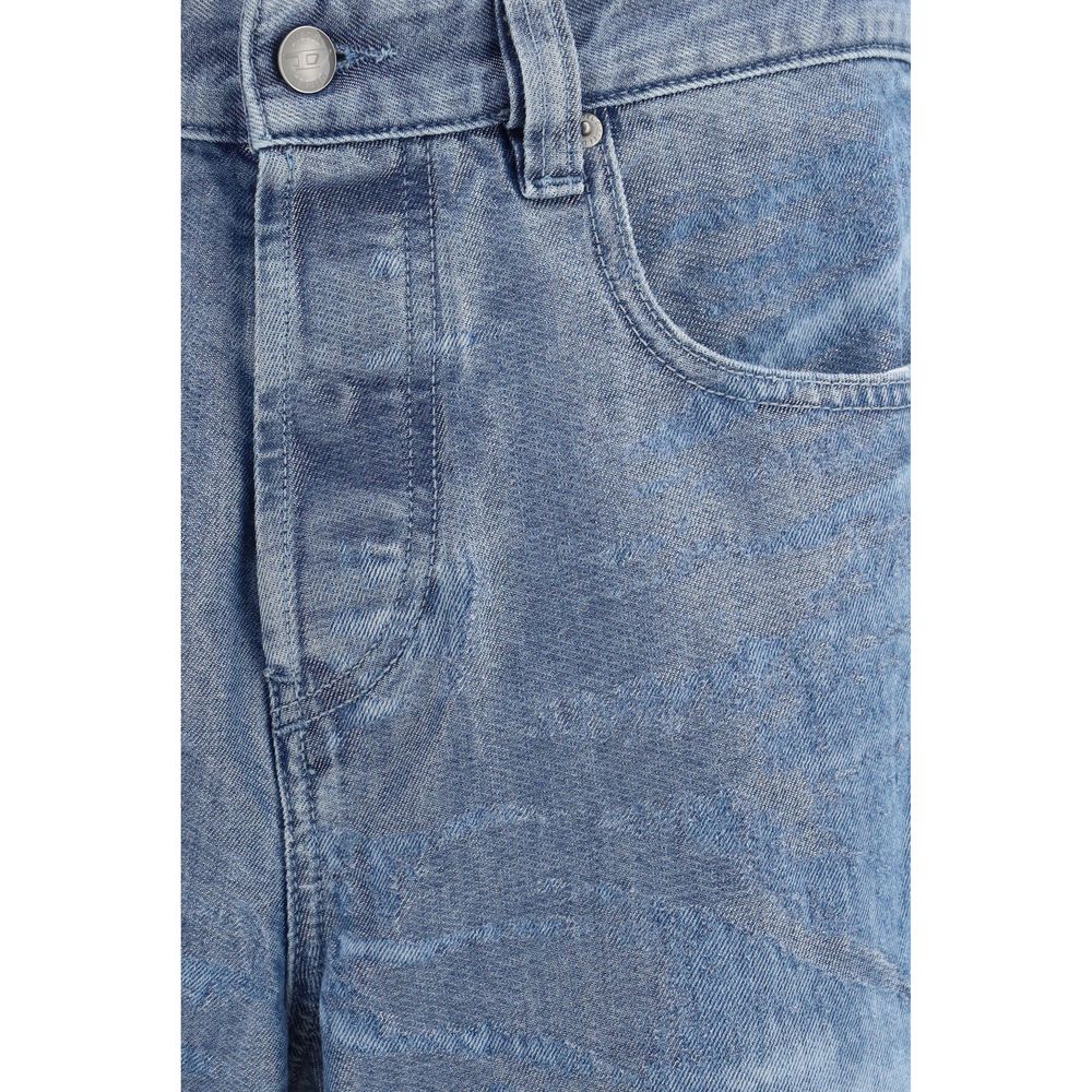 Diesel Blue Cotton Straight-Leg Jeans - Luxe Nova