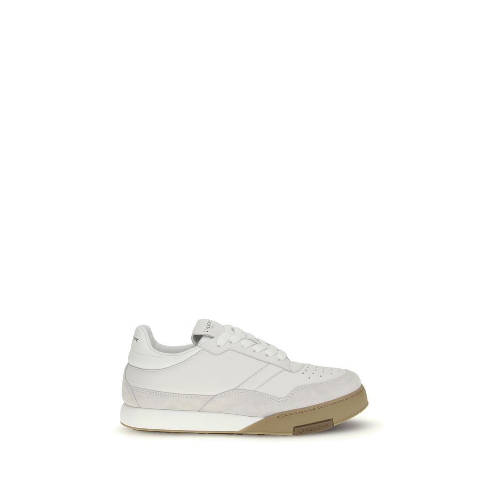 Givenchy White Calf Leather Bos Taurus Chunky Sneakers - Luxe Nova