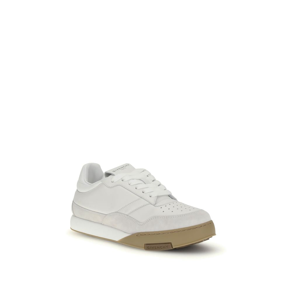 Givenchy White Calf Leather Bos Taurus Chunky Sneakers - Luxe Nova