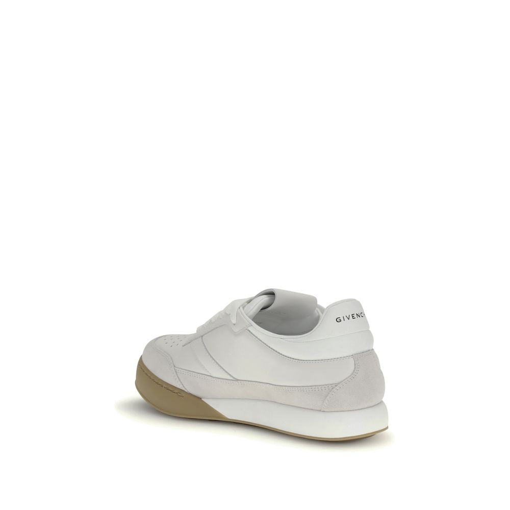 Givenchy White Calf Leather Bos Taurus Chunky Sneakers - Luxe Nova