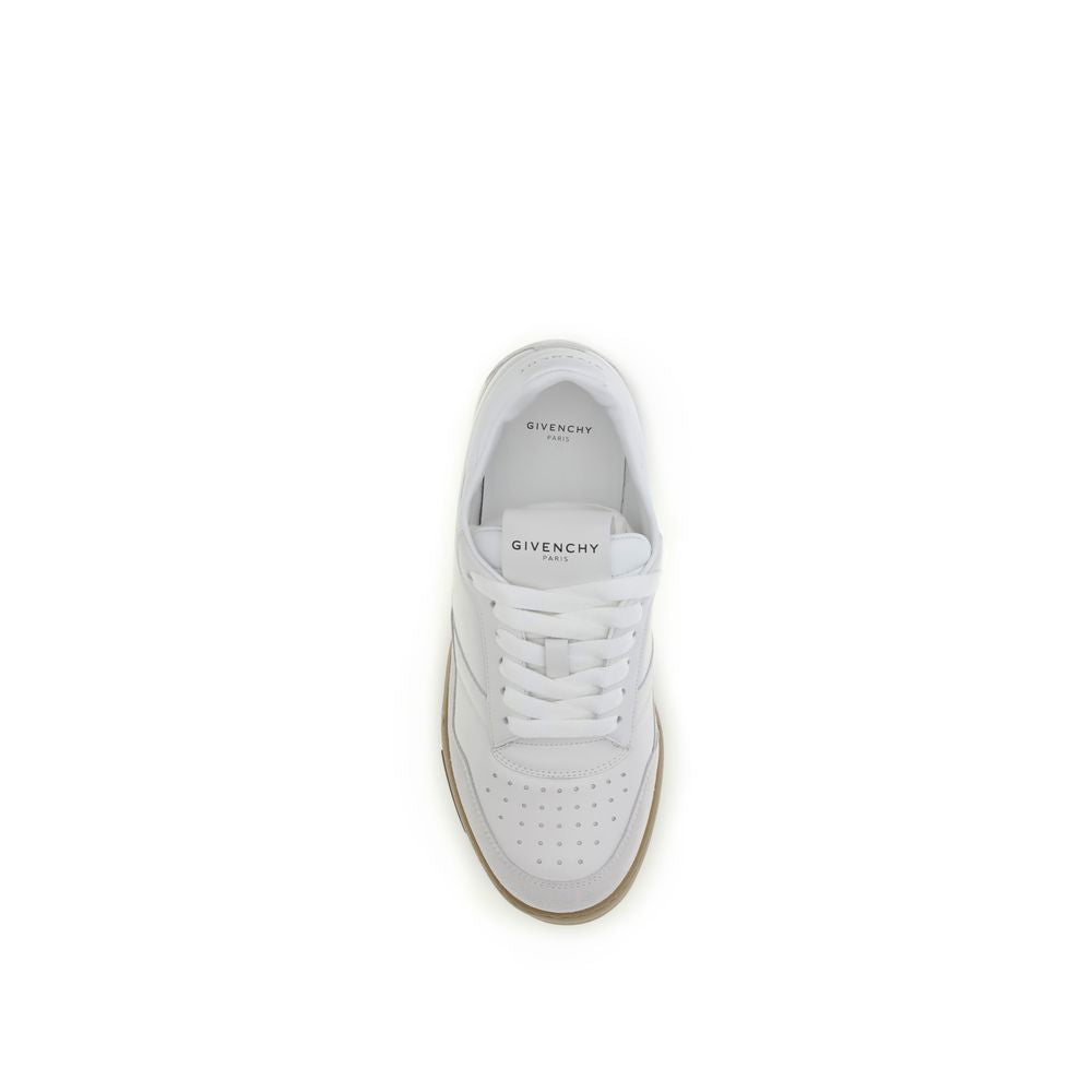 Givenchy White Calf Leather Bos Taurus Chunky Sneakers - Luxe Nova