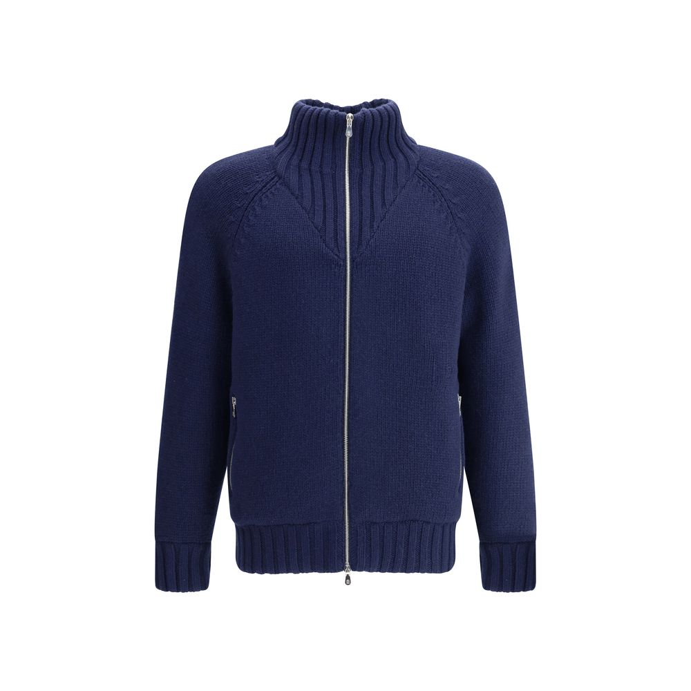 Brunello Cucinelli Blue Cashmere Coat - Luxe Nova
