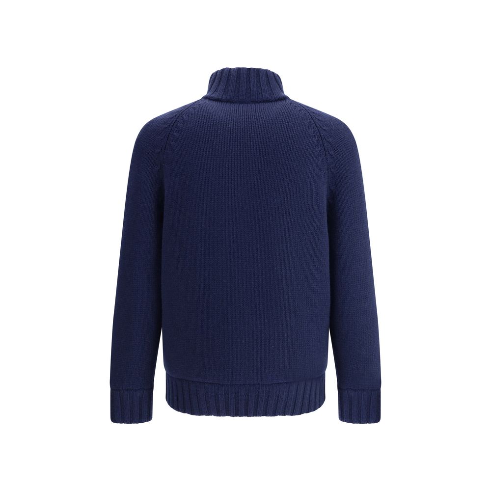 Brunello Cucinelli Blue Cashmere Coat - Luxe Nova